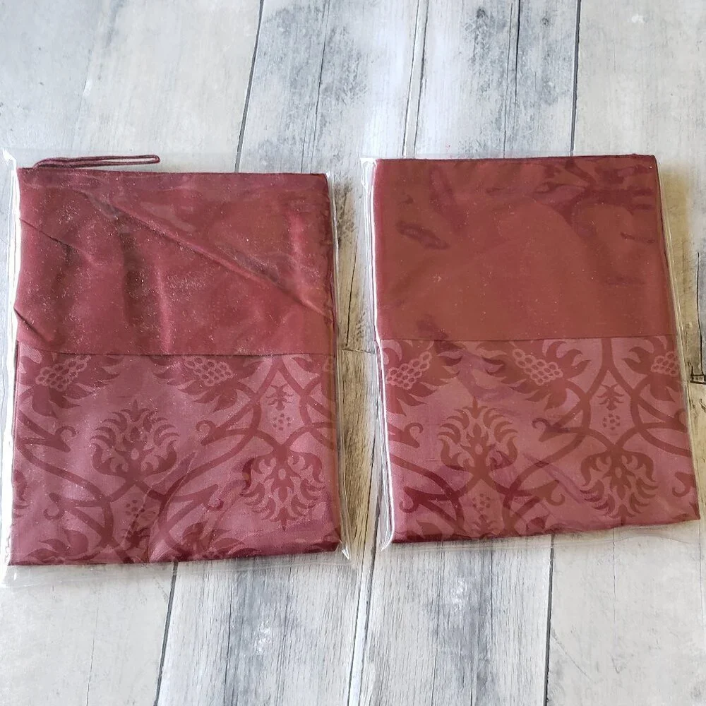 Restoration Hardware (set of 2) Red Thai Silk Christmas Stockings